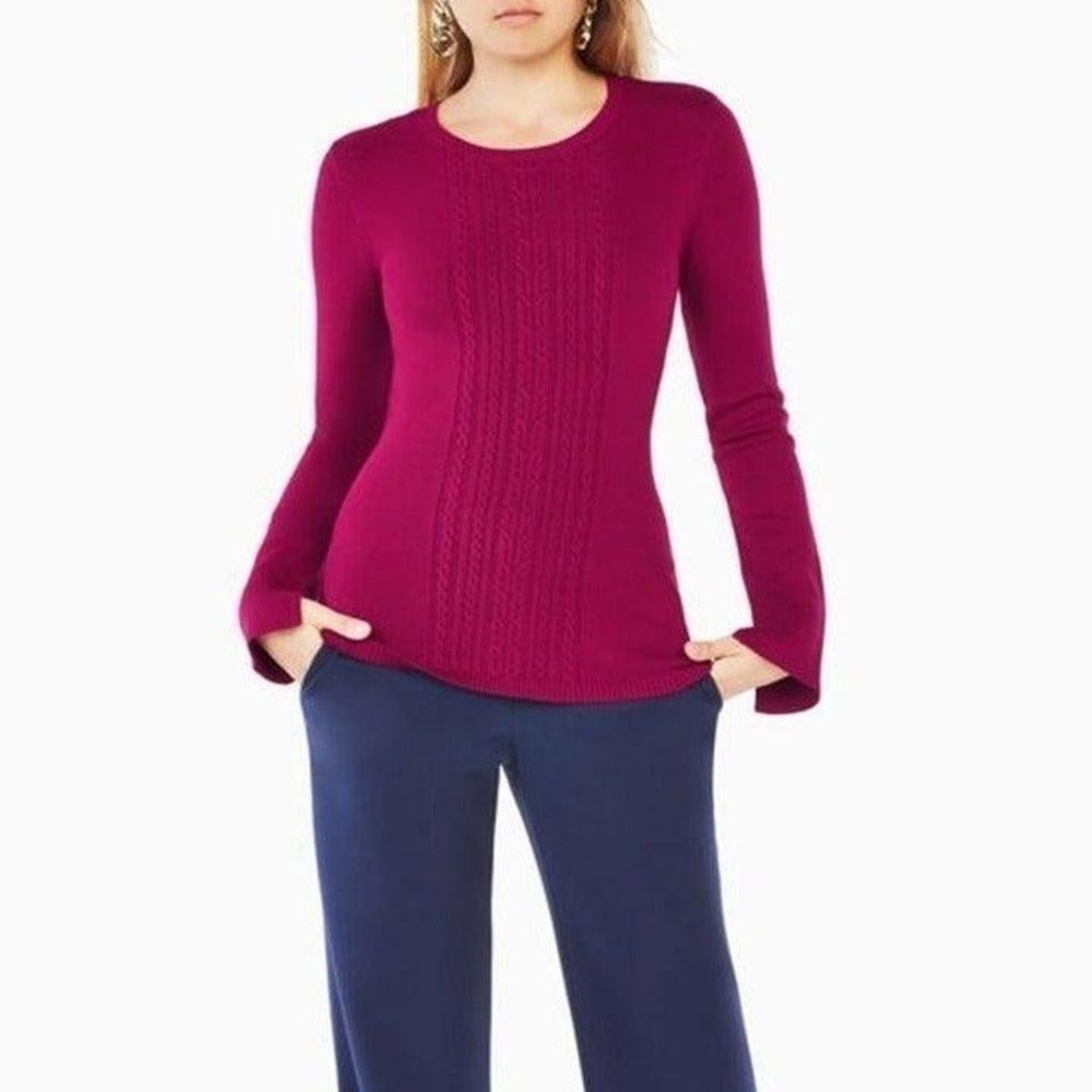 BCBGMAXAZRIA Marinah Cableknit Top Sweater Shirt XS